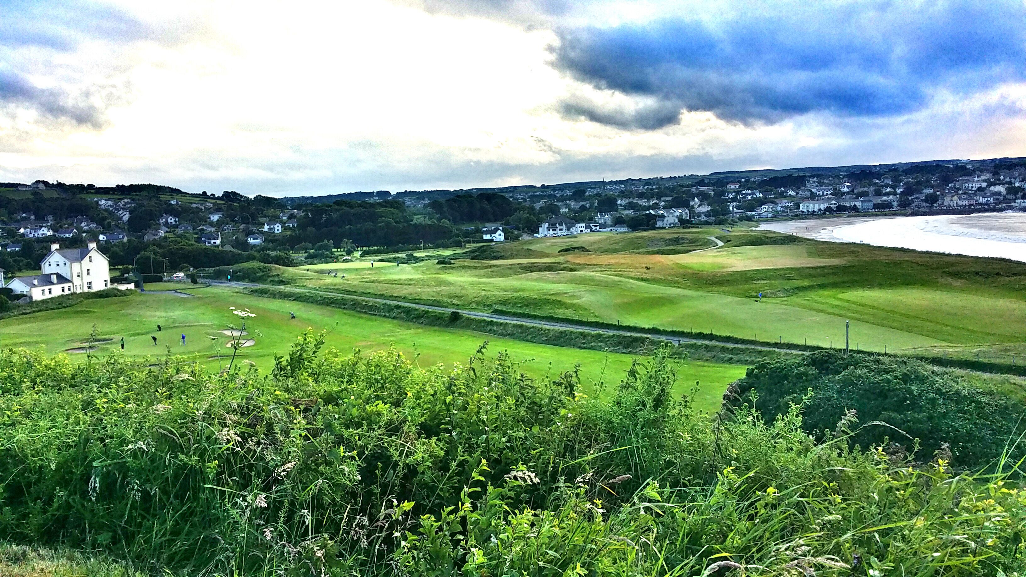 Ballycastle Golf Club coastal aerial view